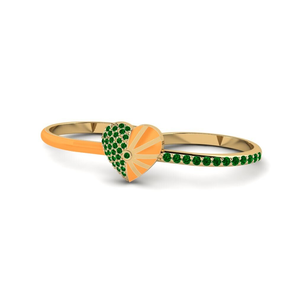 Grüner Zirkonia Ring Lavender