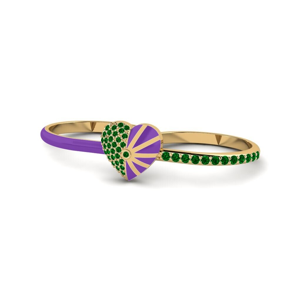 Grüner Zirkonia Ring Lavender