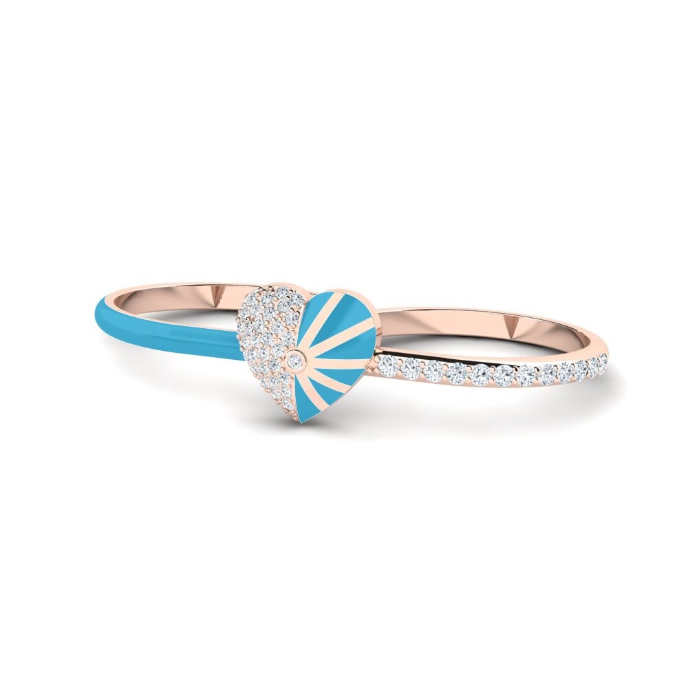 14ct Rose Gold Ring Lavender