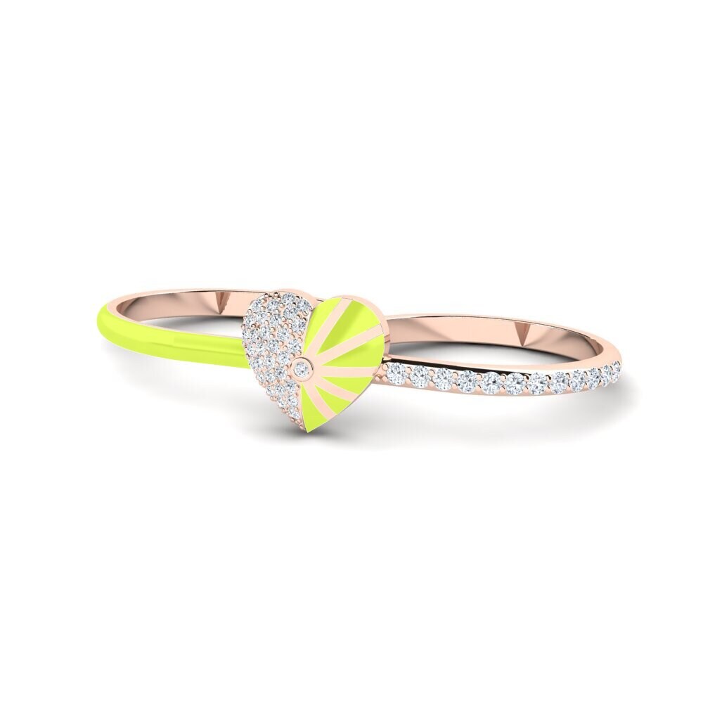Rotgold 585 Ring Lavender
