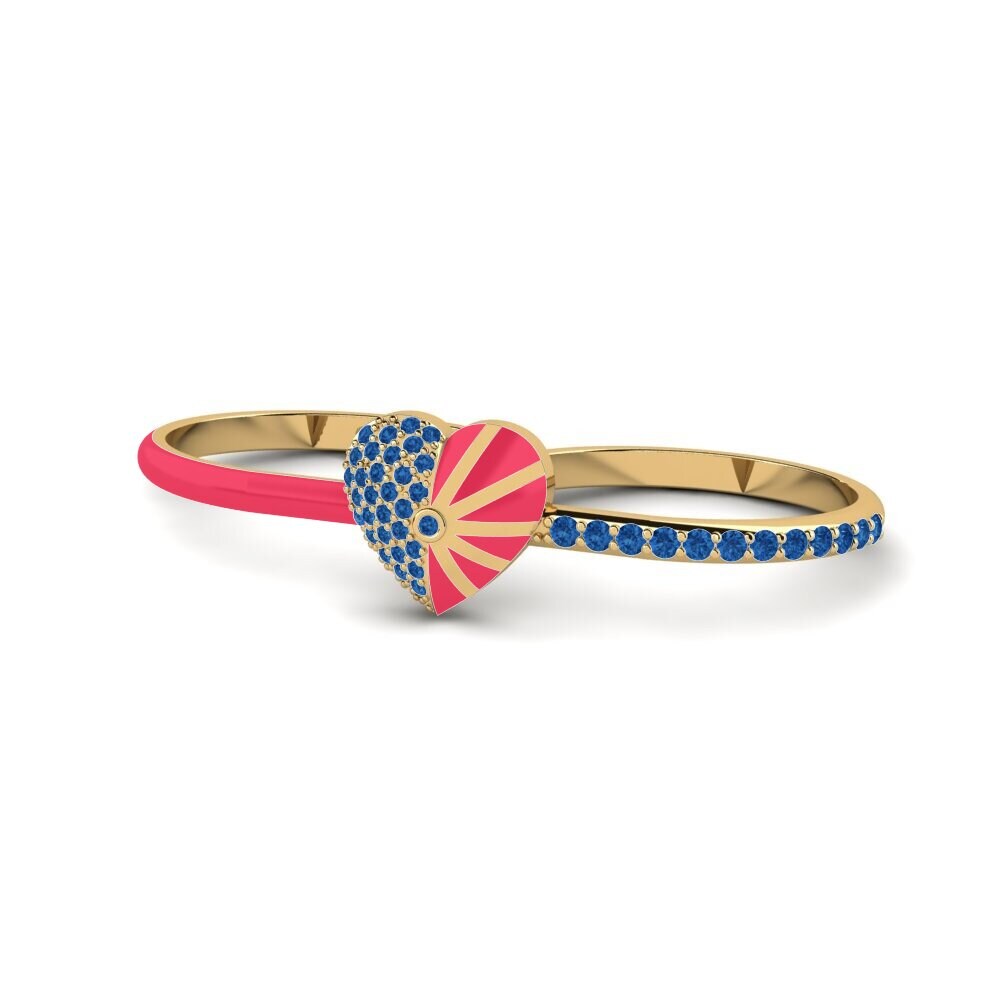 Dunkelblauer Zirkonia Ring Lavender