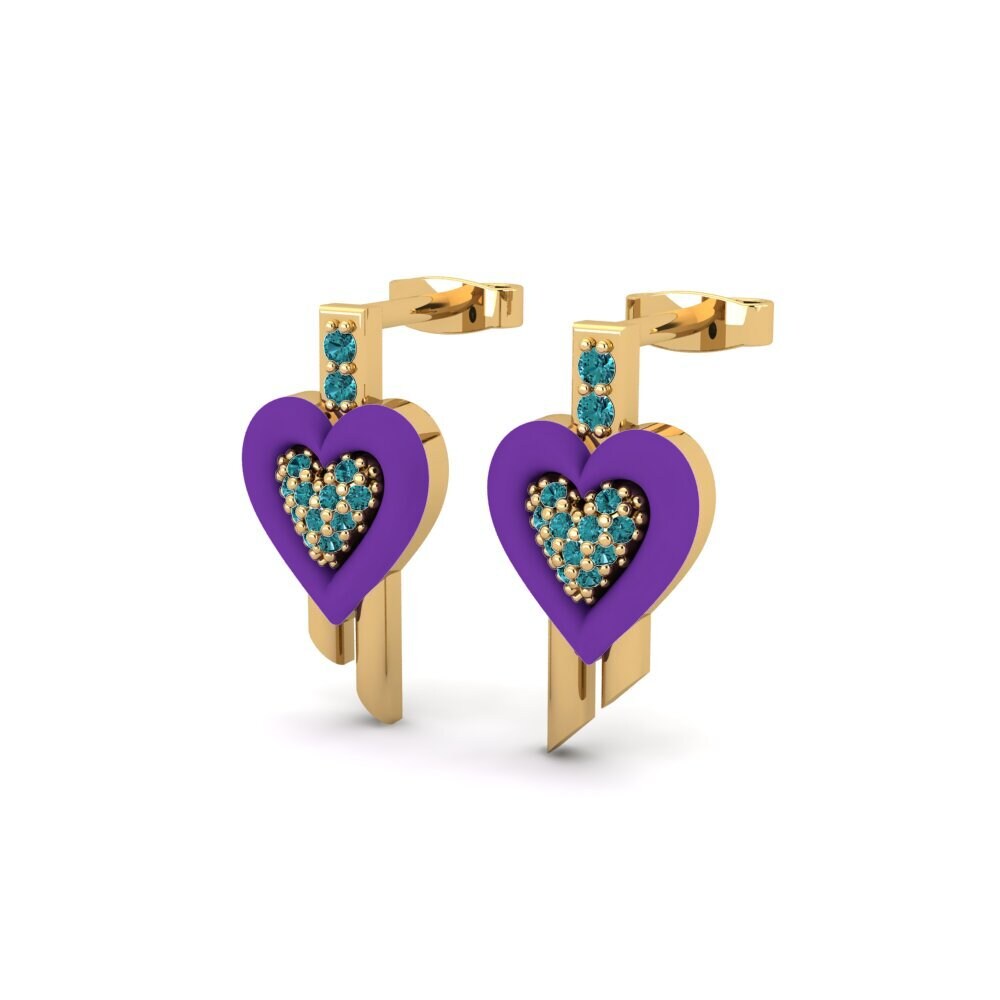 Diamante Azul Pendiente de mujer Liebe