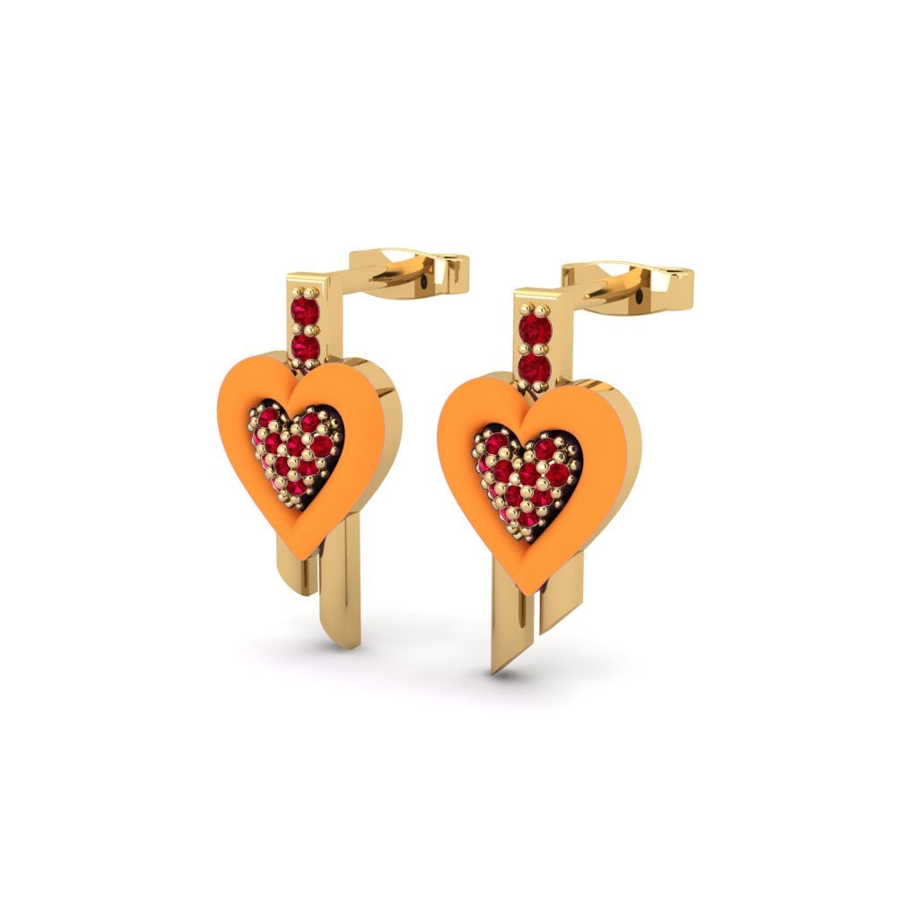 Red Zirconia Women's Earring Liebe