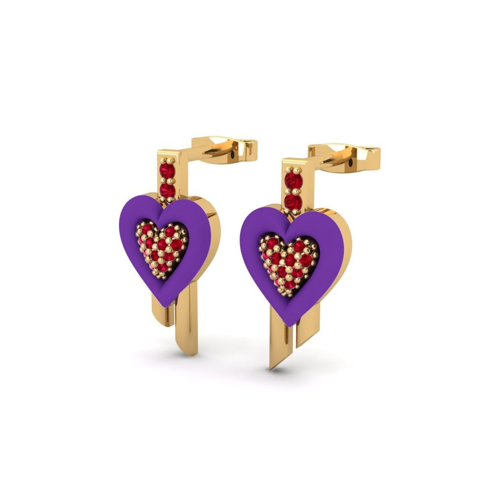 Red Zirconia Women's Earring Liebe