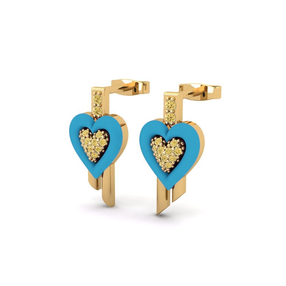 Yellow Diamond Women's Earring Liebe