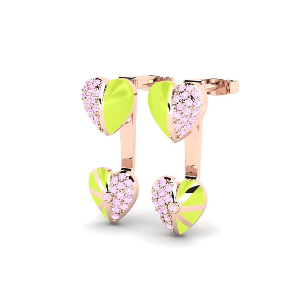 Zaffiro Rosa Orecchino da donna Limelight