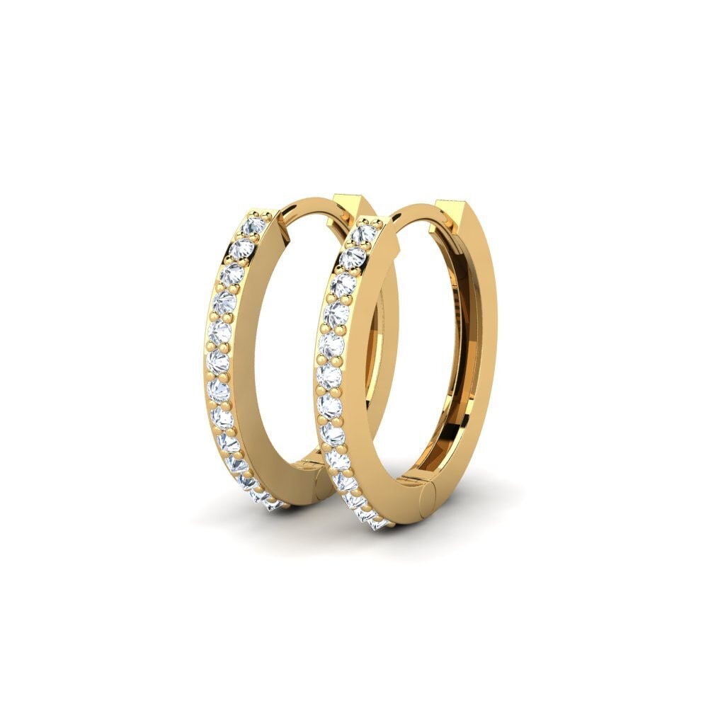 9K Geel Diamant Dames Oorbellen Limitless