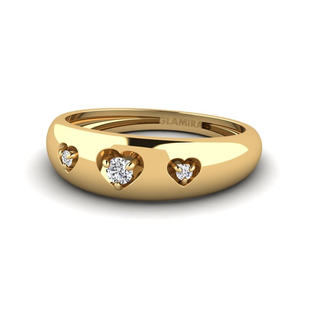 14ct Yellow Gold Lab Grown Diamond Ring Liquidum