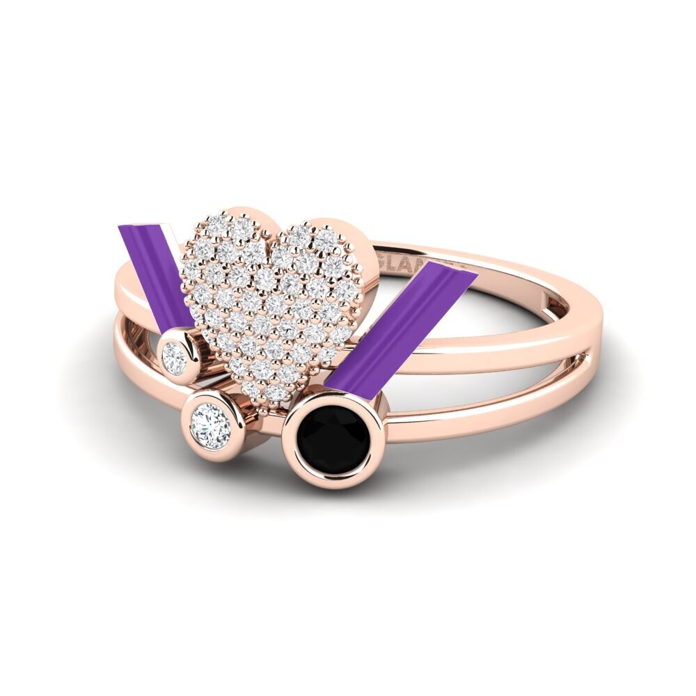 Zafiro negro Anillo Loveglow