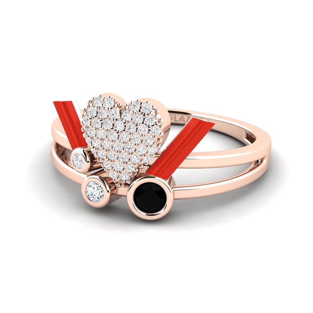 Zafiro negro Anillo Loveglow