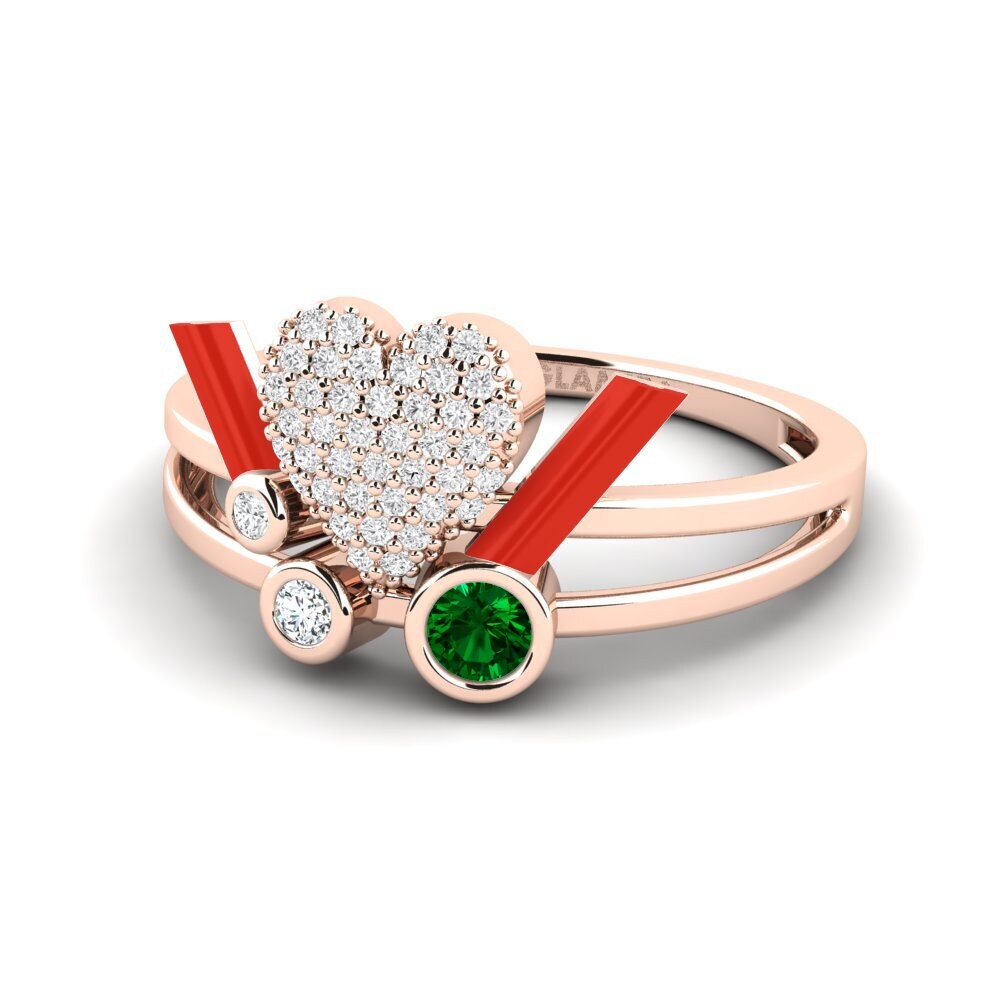 Grüner Zirkonia Ring Loveglow