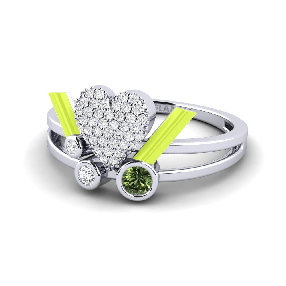 950 Palladium Ring Loveglow