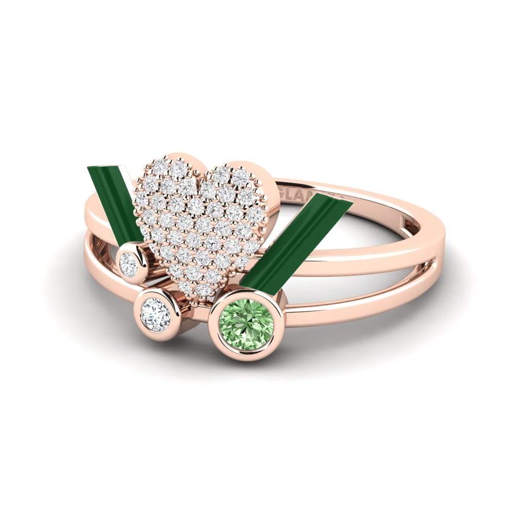 Green Diamond Ring Loveglow
