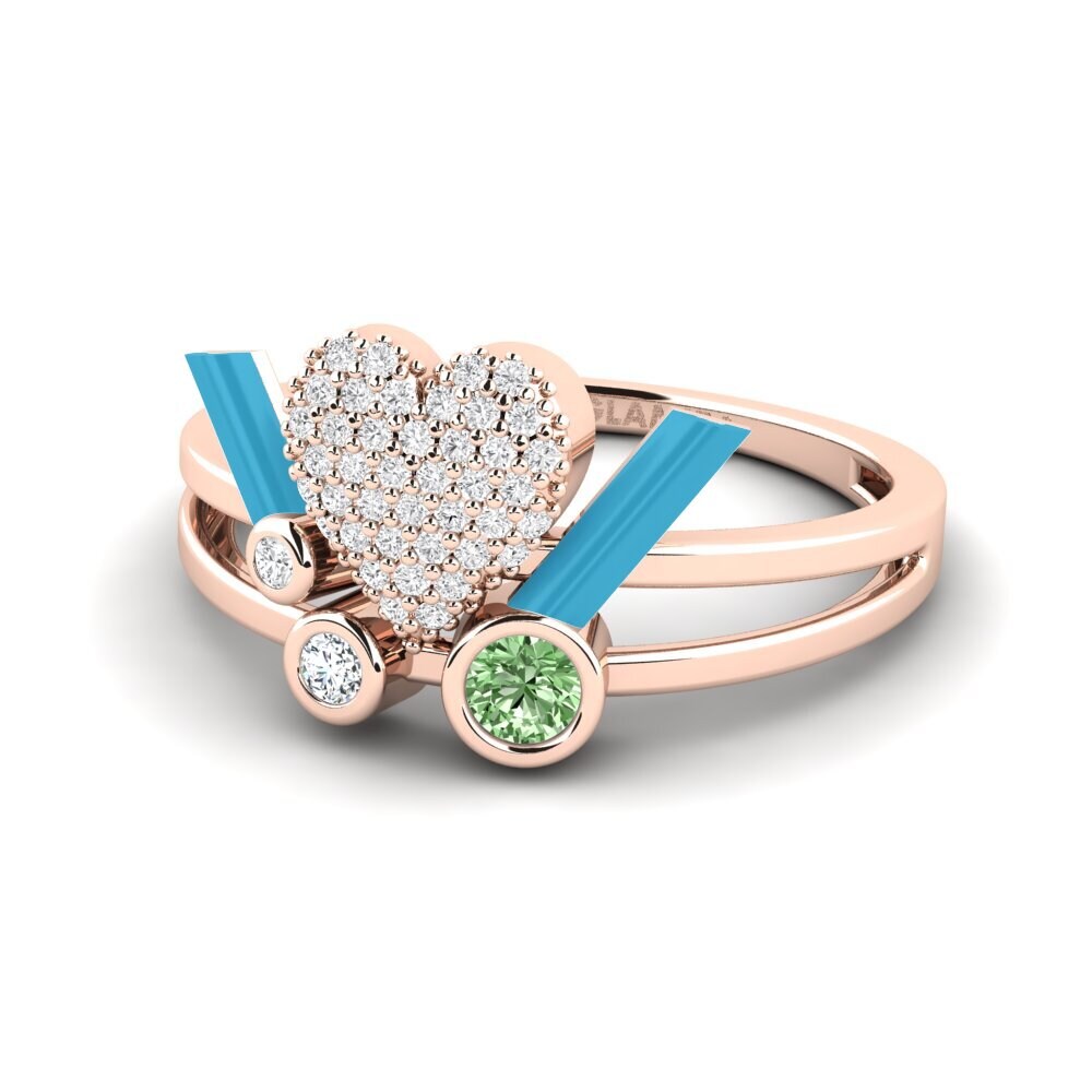 Green Diamond Ring Loveglow