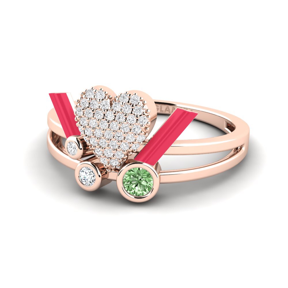 Grüner Diamant Ring Loveglow