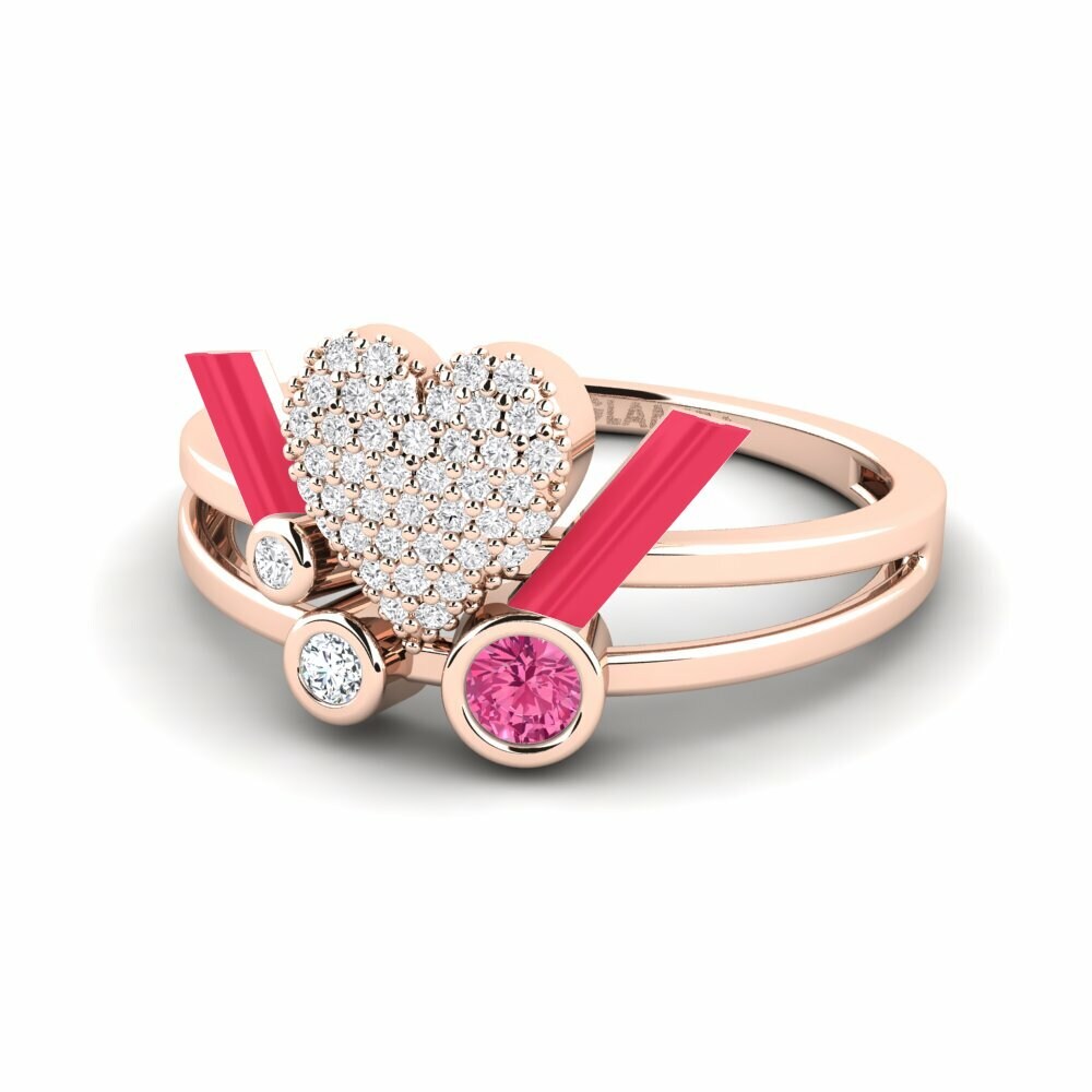 Bagues Tourmaline Rose Cœur