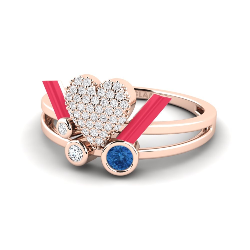 Dunkelblauer Zirkonia Ring Loveglow