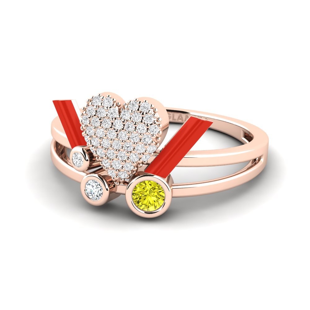 Gelber Diamant Ring Loveglow