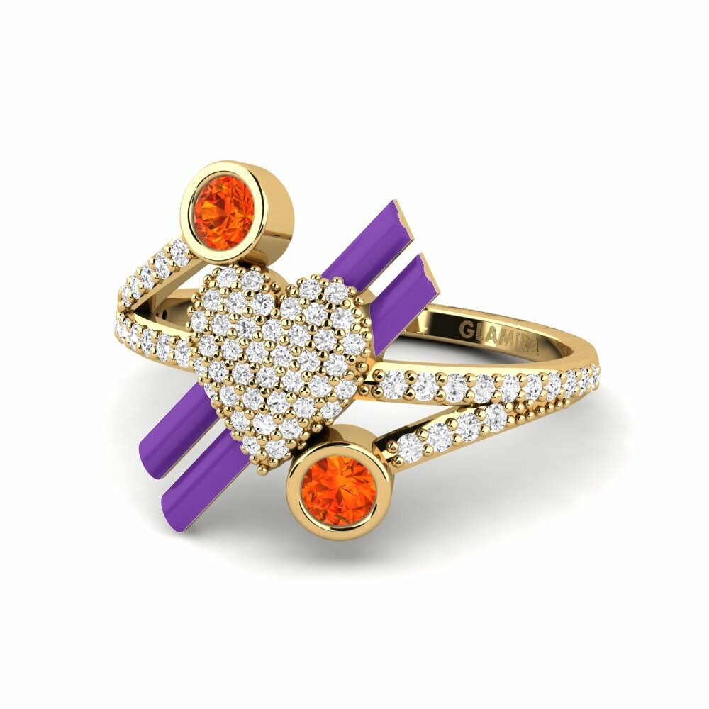 Saphir orange Bague Lovehill