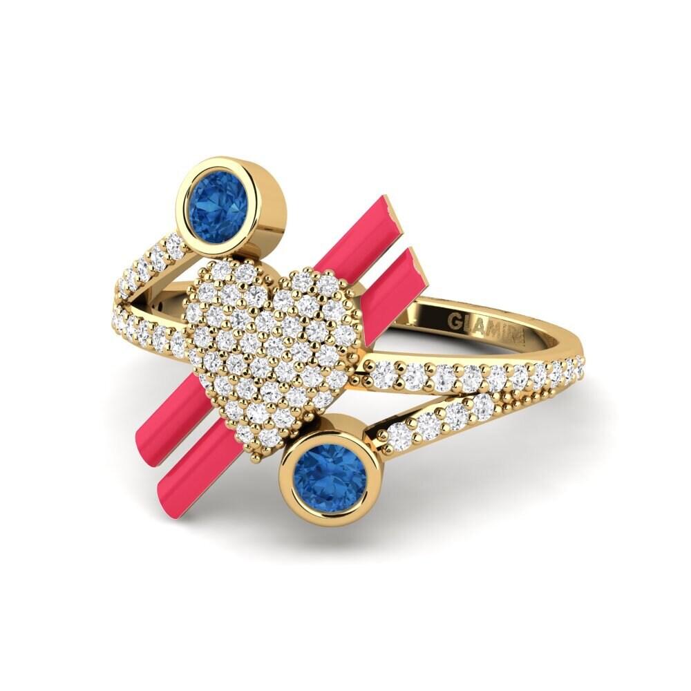 Dunkelblauer Zirkonia Ring Lovehill