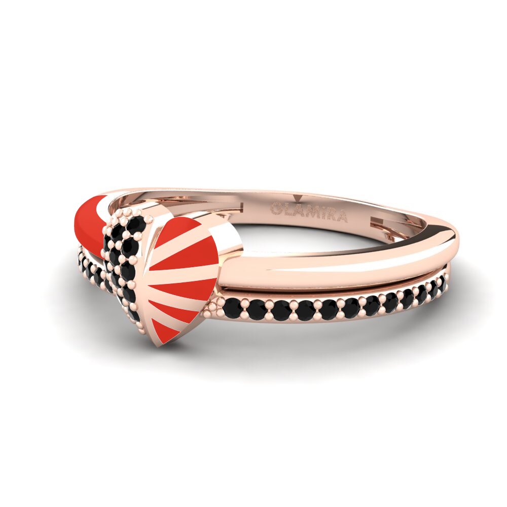 Zafiro negro Anillo Lovestory