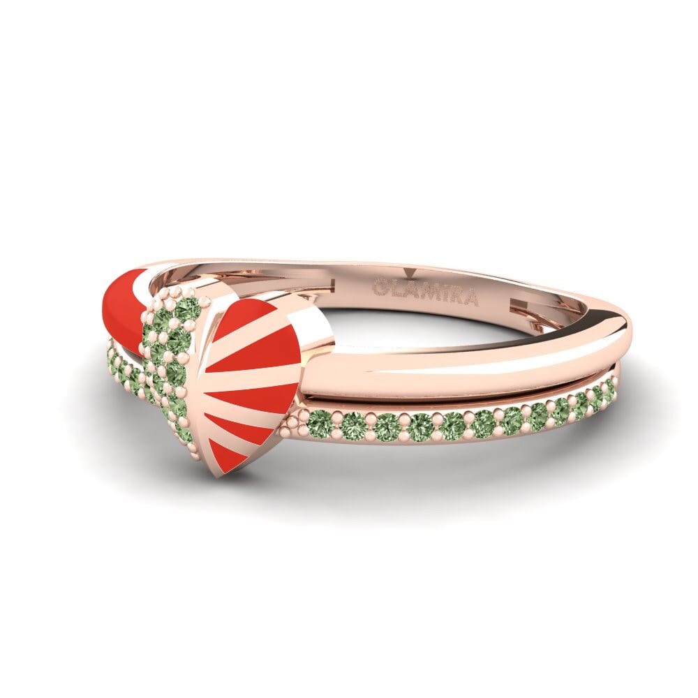 Grüner Diamant Ring Lovestory