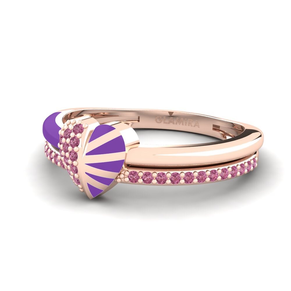 Granate Rhodolite Anillo Lovestory