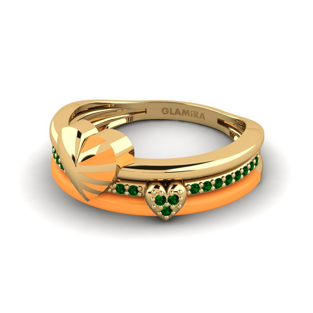 Grüner Zirkonia Ring Lovestruck