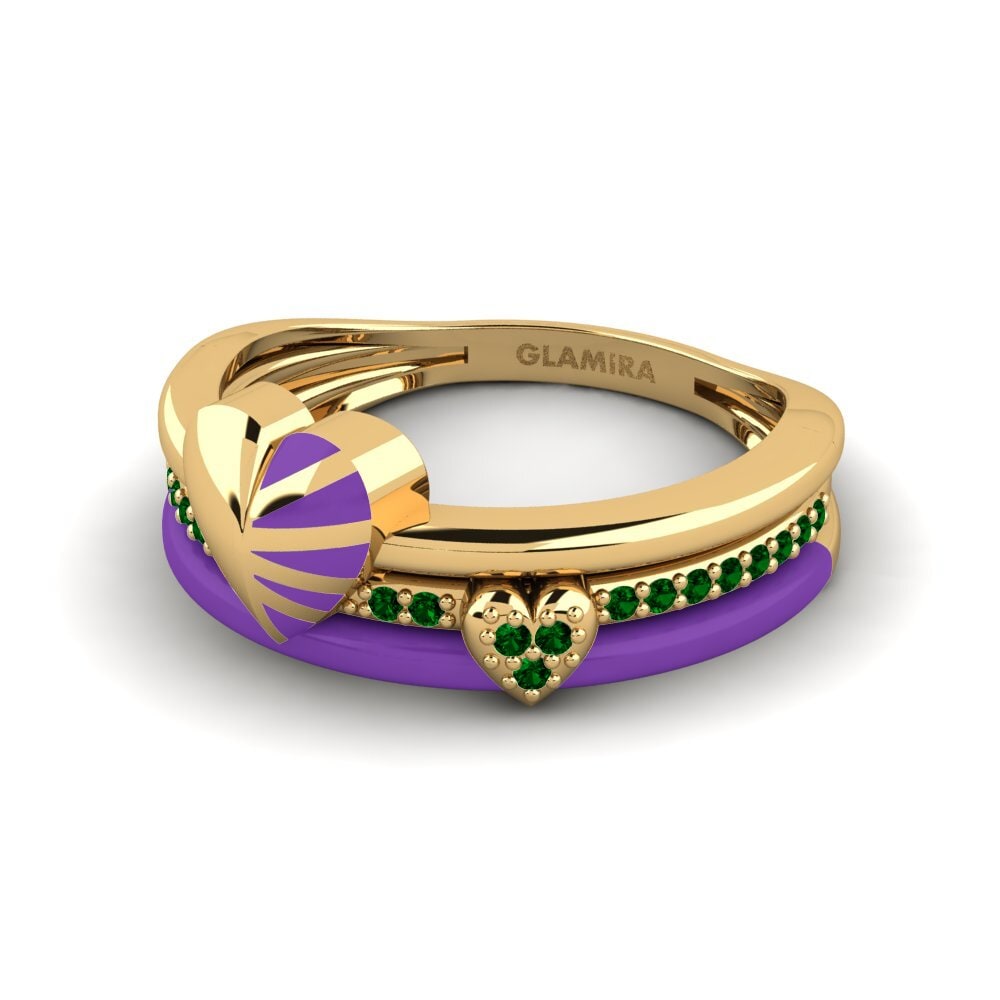 Grüner Zirkonia Ring Lovestruck