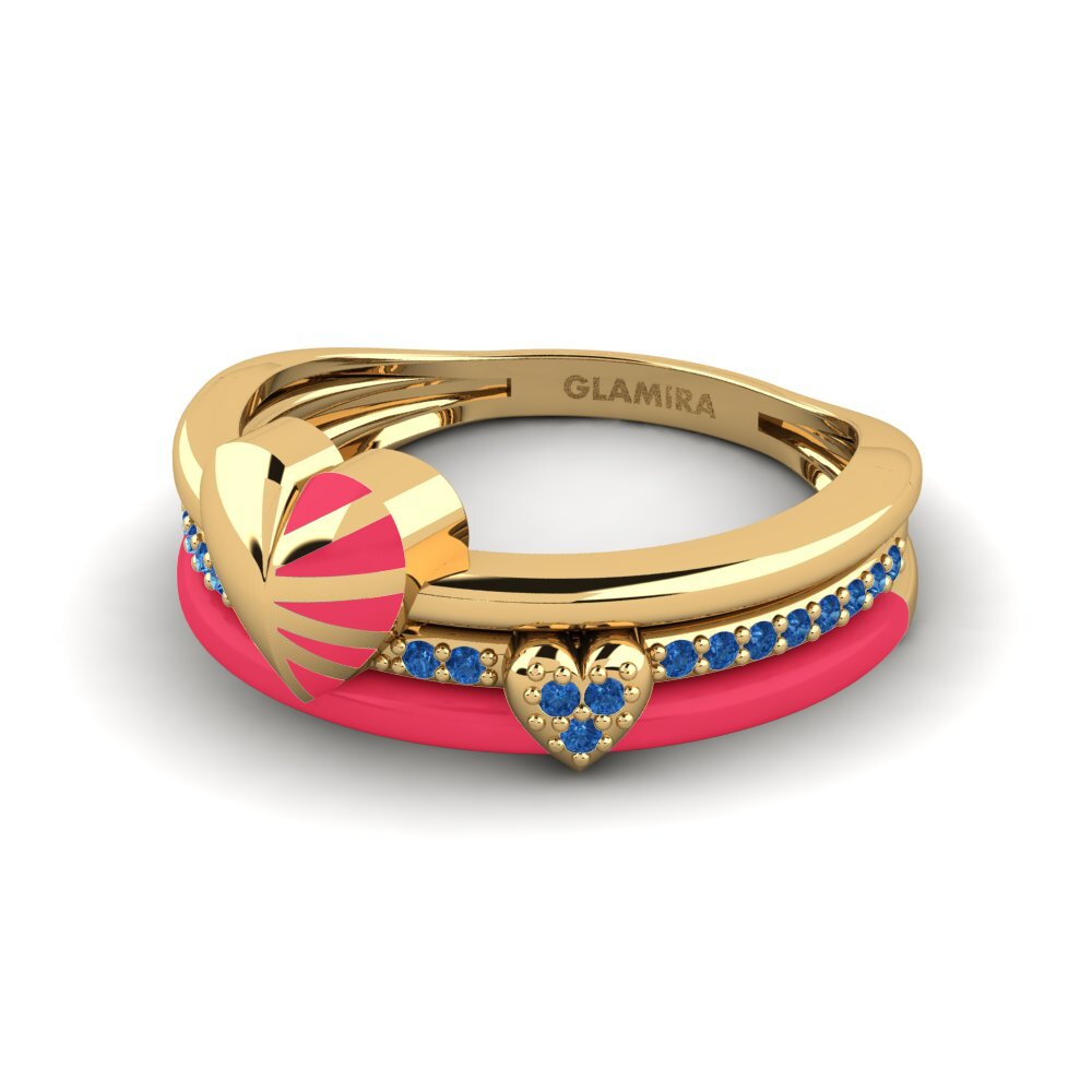 Dunkelblauer Zirkonia Ring Lovestruck