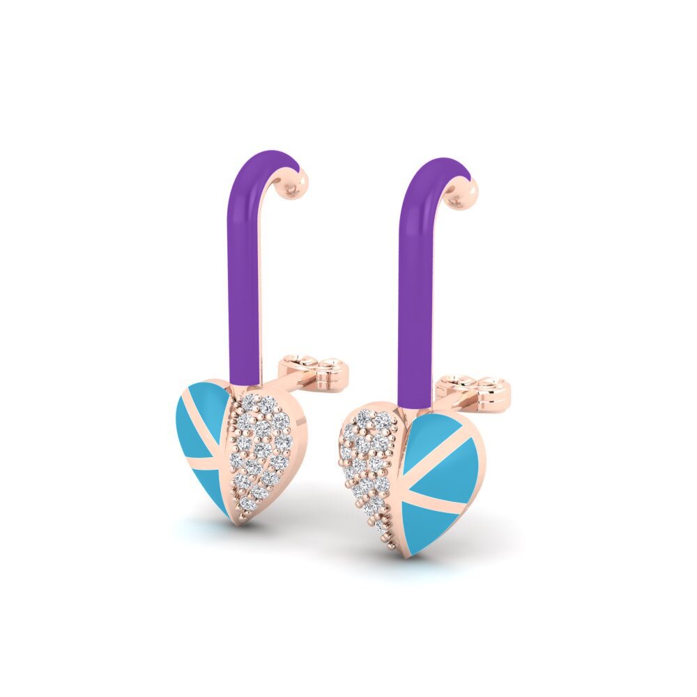 14k Oro Rosa Pendiente de mujer Meraki