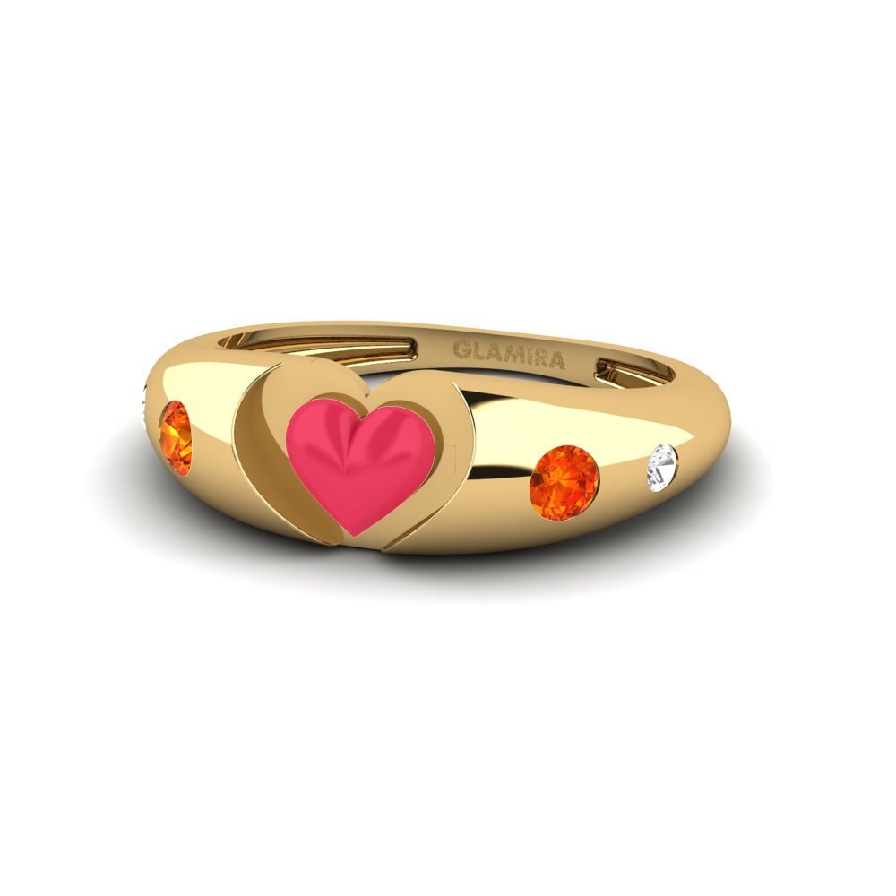 Orangefarbener Saphir Ring Mostrare