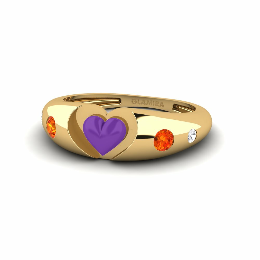 Saphir orange Bague Mostrare