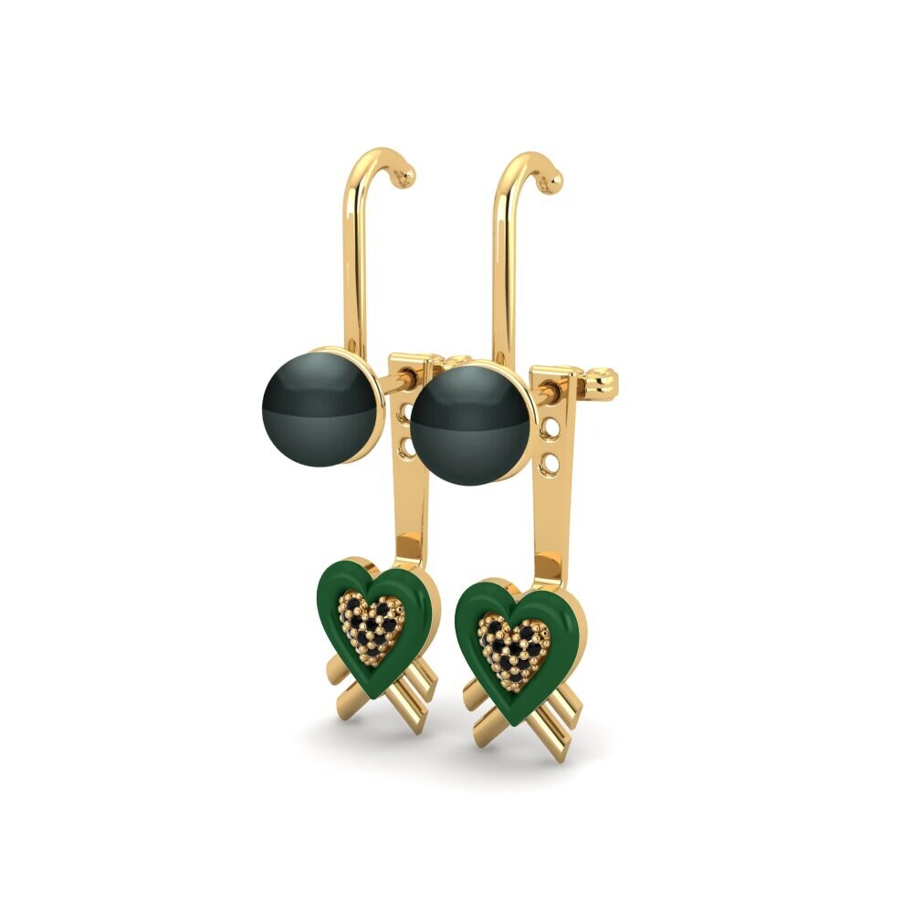 Diamante Negro Pendiente de mujer Pearlgrain A