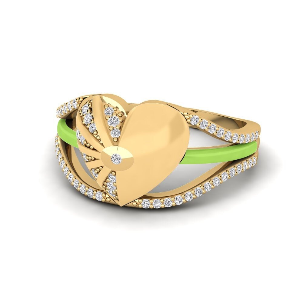 Gelbgold 585 Ring Pedestal