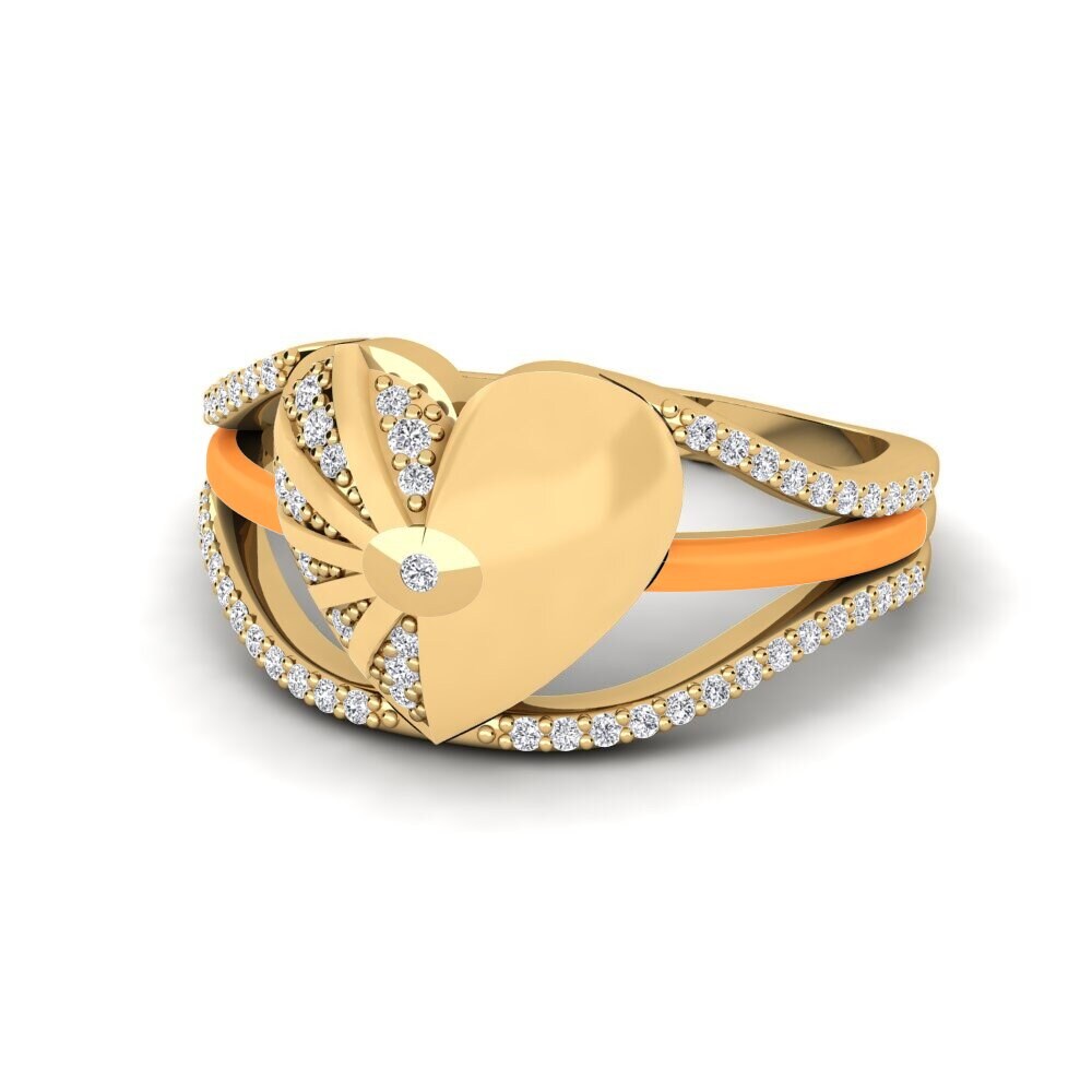 Gelbgold 585 Ring Pedestal