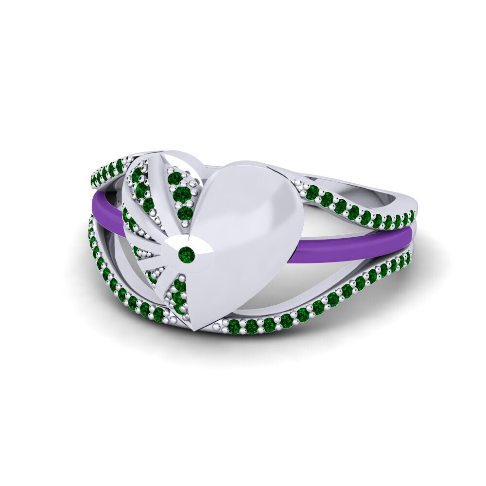 Grüner Zirkonia Ring Pedestal