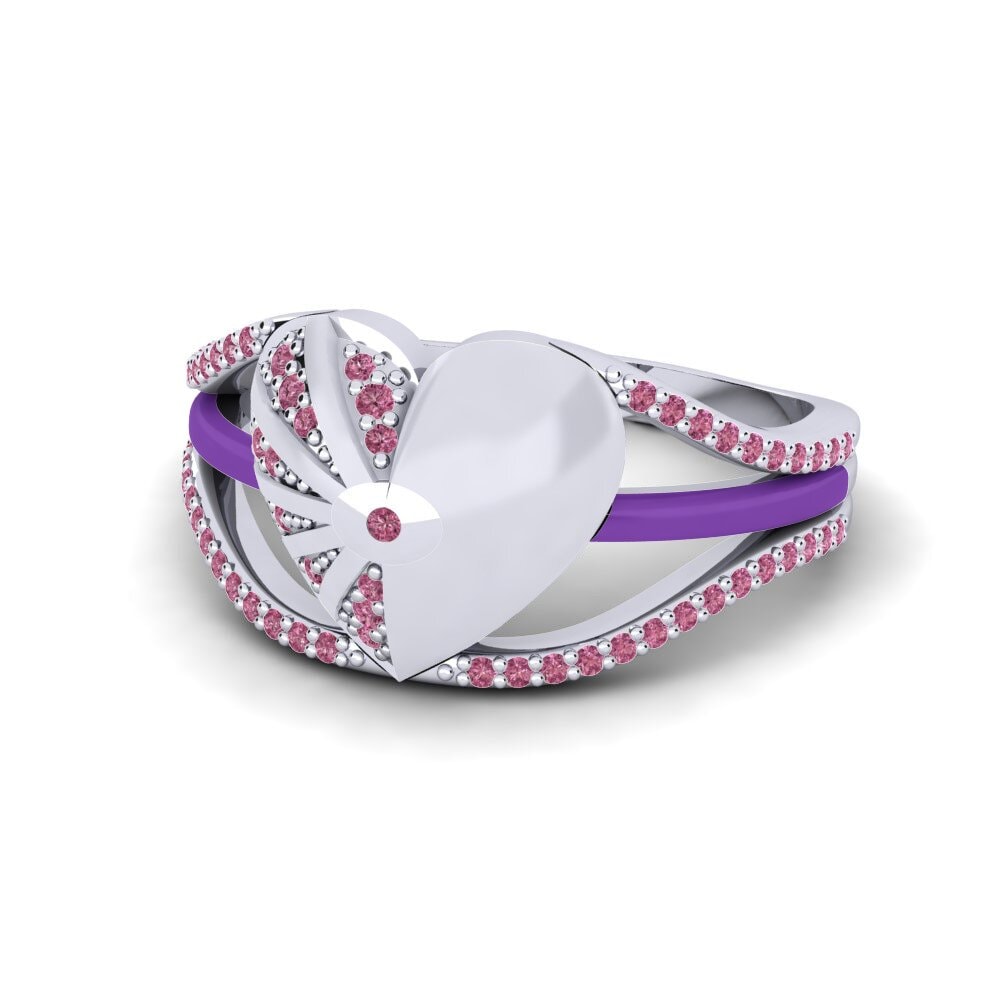 Granate Rhodolite Anillo Pedestal
