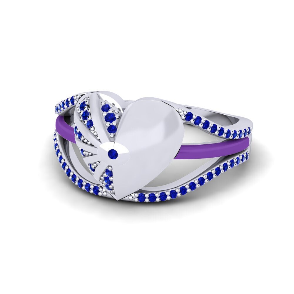 Zafiro Anillo Pedestal