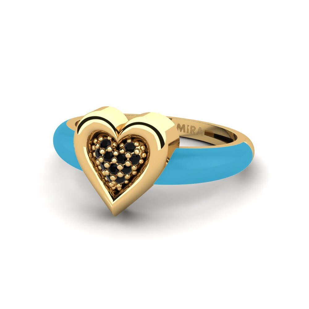 Schwarzer Diamant Pinker Ring Piccoamore