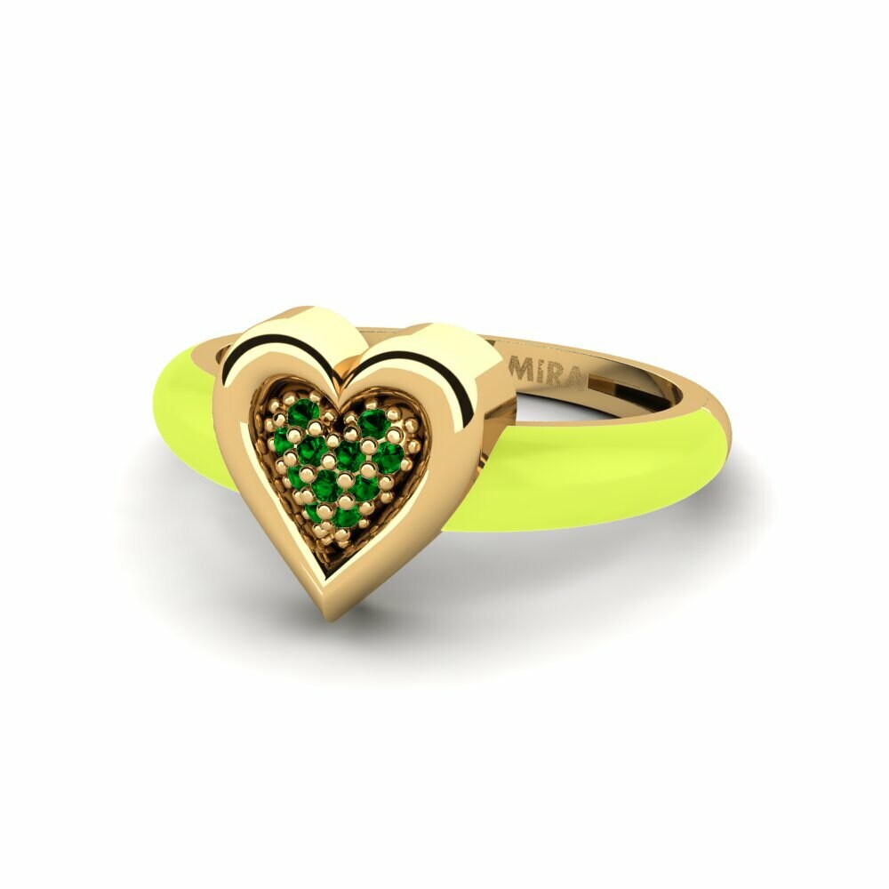 Bagues de fiançailles Zircone Vert Pinky