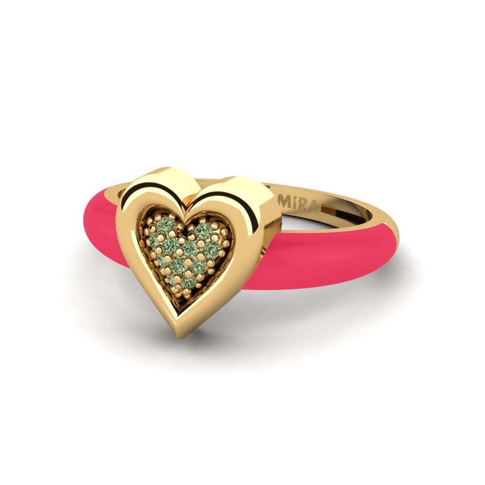 Grüner Diamant Pinker Ring Piccoamore