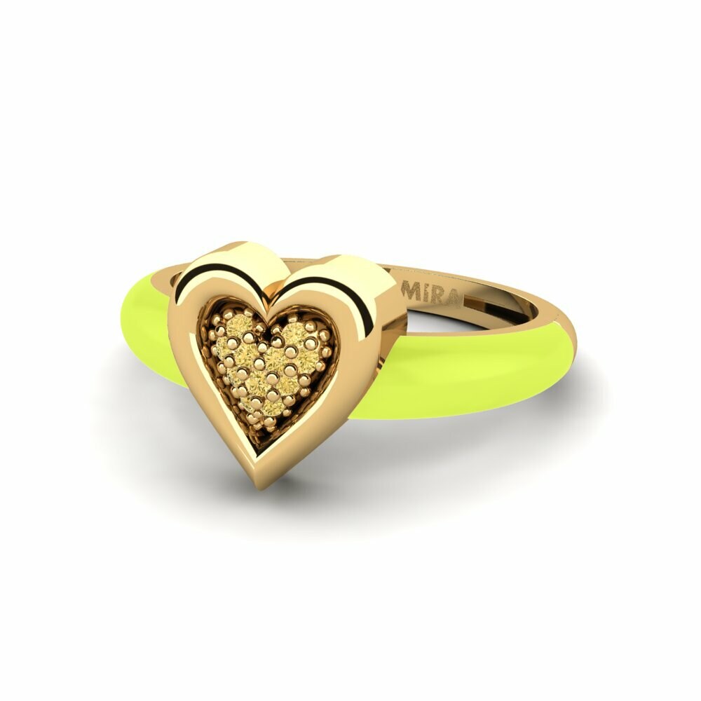 Bagues de fiançailles Diamant Jaune Pinky