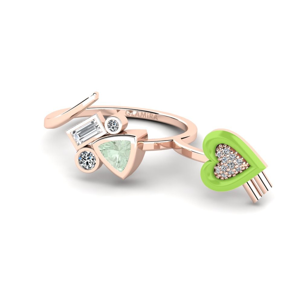 Green Amethyst Ring Polpo