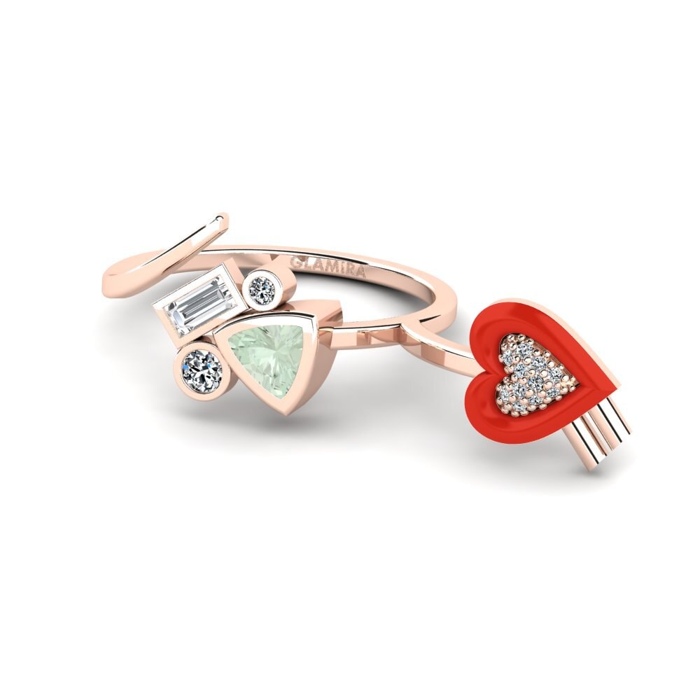 Améthyste Verte Bague Polpo