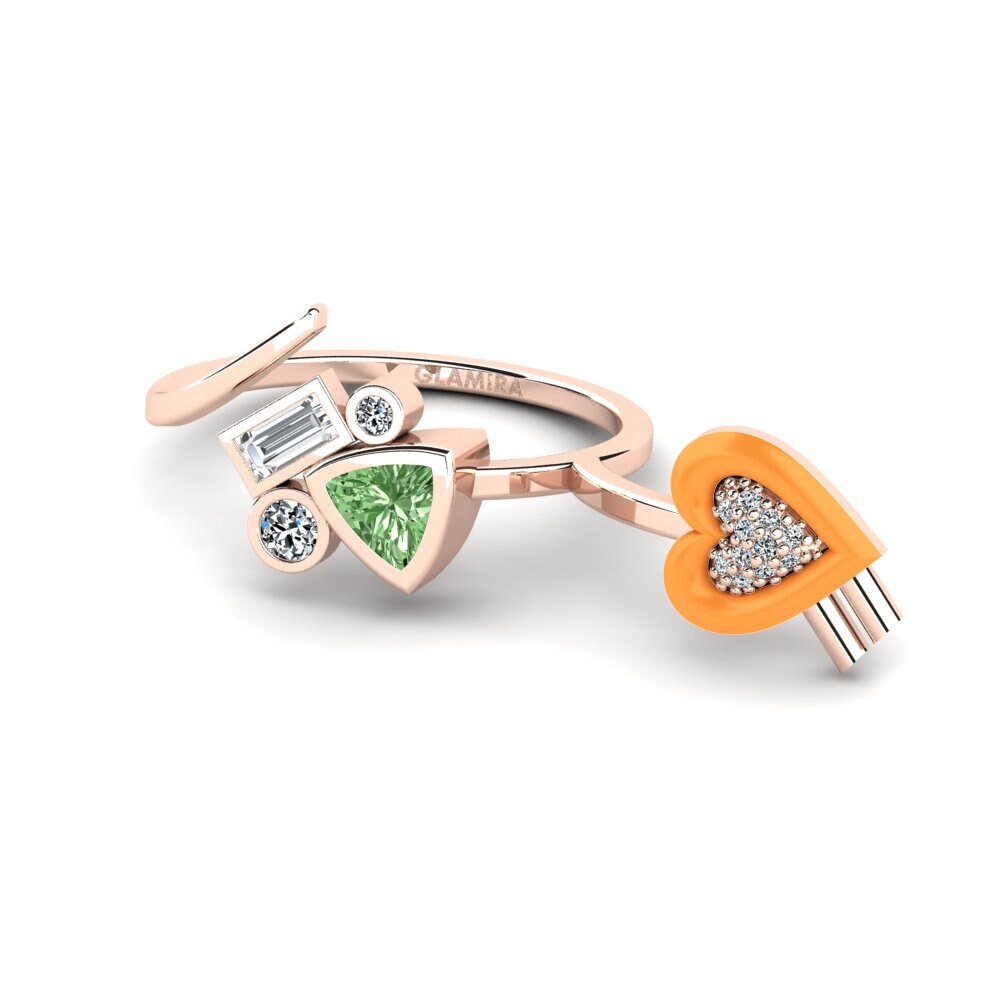 Grüner Diamant Ring Polpo