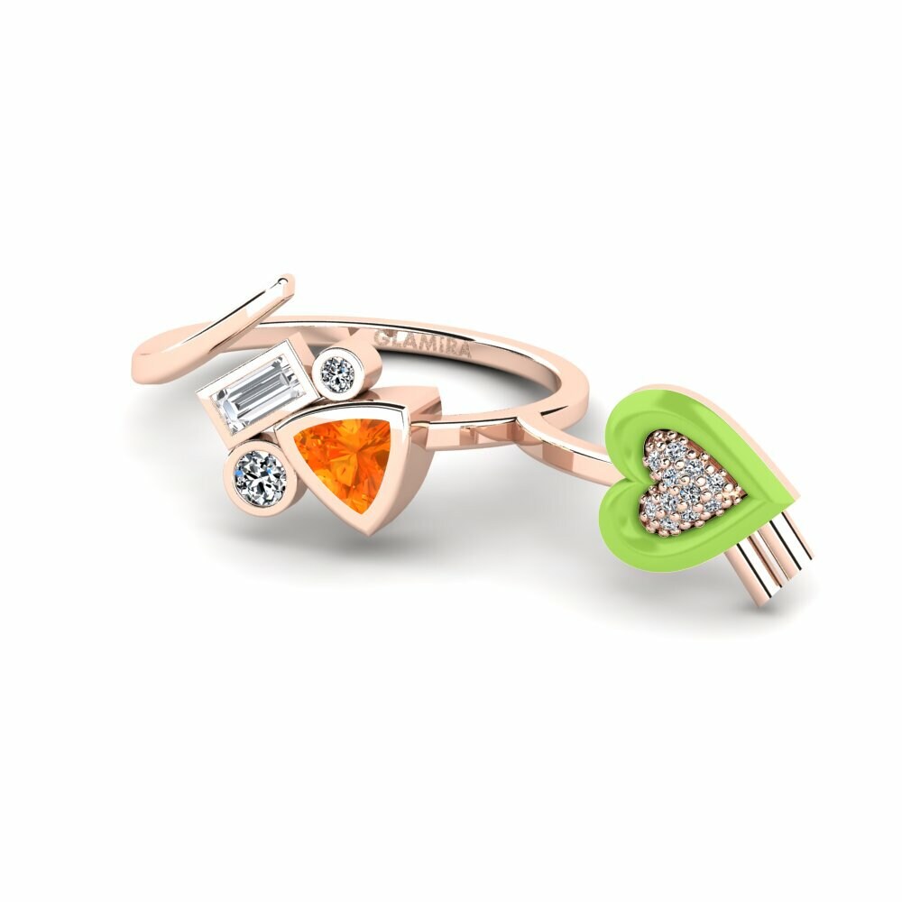 Saphir orange Bague Polpo