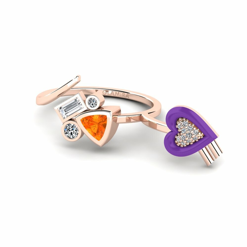 Saphir orange Bague Polpo