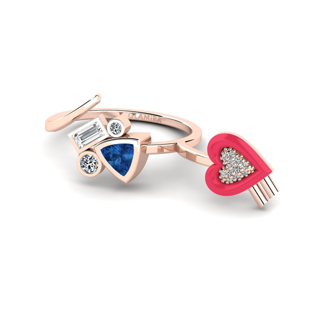 Dunkelblauer Zirkonia Ring Polpo