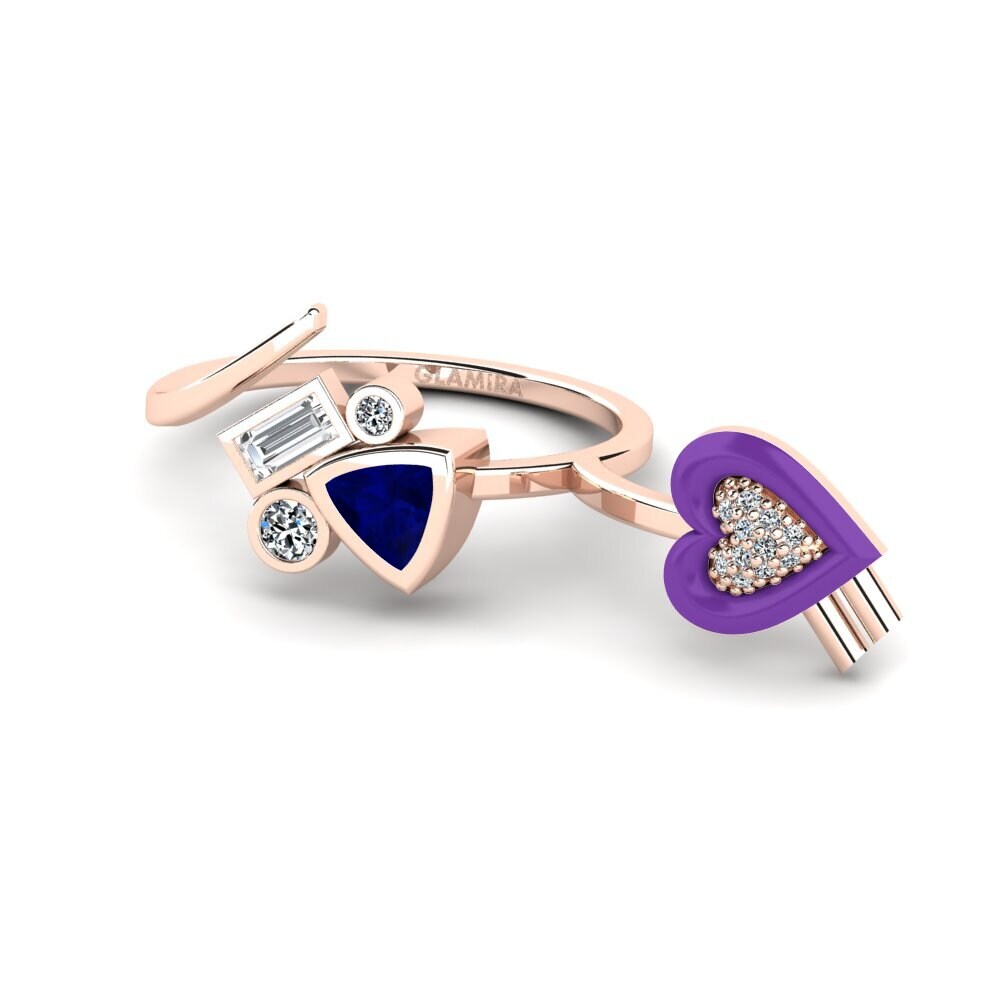 Zafiro Anillo Polpo